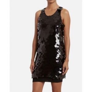 Kenneth Cole New York Black Paillette Sequin Mini Cocktail Dress - Small NWT